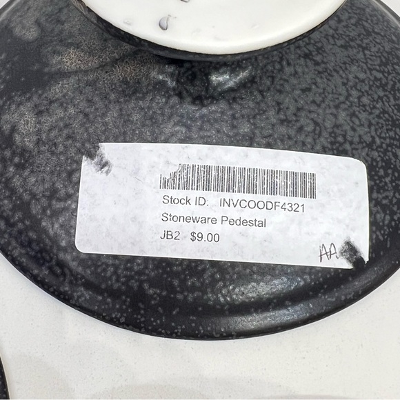 Stoneware Pedestal Mini Dessert Cake Holder/ Pottery Bowl Set of 4 - Picture 6 of 8